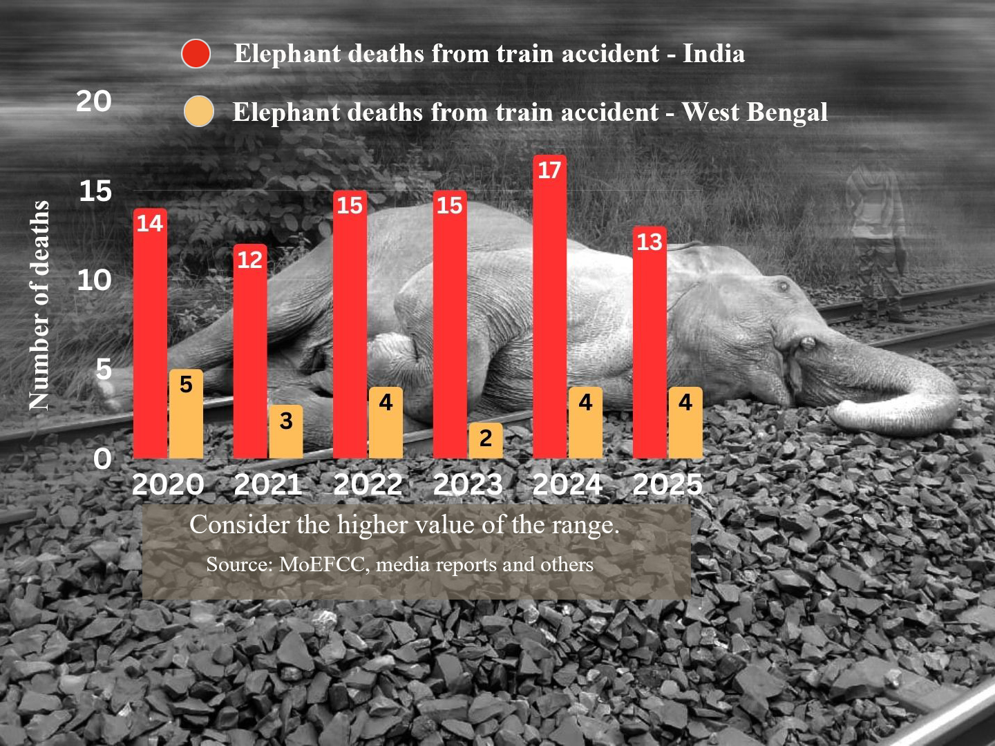 elephant mortality on railway tracks